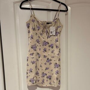 Forever 21 Cream and Purple Floral Camisole